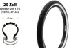 20 Zoll Fahrrad Reifen  20x1.95 BMX Mantel Decke 47-406 Produktbild-Vorschau 1
