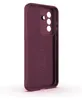 The back view of a burgundy phone case is shown against a white background. Produktbild-Vorschau
