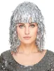 Folienperücke Lametta silber für Damen Produktbild-Vorschau 2