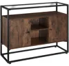 Buffet Oldham 100 x 38 x 80,5 cm - Bois foncé industriel, Voir les images du produit 1