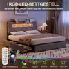 INONEFT Polsterbett 160x200cm mit USB, 4 Schubladen & LED, Produktbild-Vorschau 4