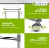 Collage of product features for a metal clothes rack. Podgląd zdjęcia produktu