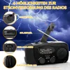 Kurbelradio Notfallradio 5000mAh Solar, AM/FM/NOAA, LED Produktbild-Vorschau 4