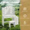 Toaletný stolík HOMCOM s LED osvetlením, 3 nastaviteľnými Náhľad obrázku produktu 7