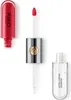 A red lipstick and a clear liquid product are displayed against a white background. Produktbild-Vorschau
