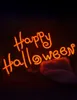 Happy Halloween Neon Dekoschild 60 cm x 30 cm orange - Produktbild-Vorschau 1