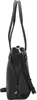 A black handbag is shown from the side against a white background. Produktbild-Vorschau