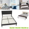 XMTECH Polsterbett 90 x 200 cm Einzelbett mit Leder Produktbild-Vorschau 1