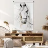 MuchoWow® Wandteppich Wandbehang Pferd - Aquarell - Tiere - Produktbild-Vorschau 6