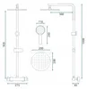 Technical drawing with dimensions of a shower set. Produktbild-Vorschau