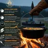 Dutch Oven Set Gusseisen Deckelheber Feuertopf Schmortopf Produktbild-Vorschau 2