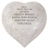 Spruchstein Herz 18x16cm Grabschmuck Gedenkstein Grabdeko Produktbild-Vorschau 2