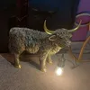 formano Hochlandrind Lampe Stimmungslampe Antik-Goldfarben Produktbild-Vorschau 7