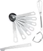 7Pcs/Set Stainless Steel Measuring Spoons Cups with Produktbild-Vorschau 2