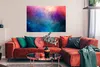MuchoWow® Poster Aquarell - Sternenhimmel - Blau - Rosa Produktbild-Vorschau 2