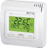 A white digital thermostat with a green screen displaying temperature and time. Podgląd zdjęcia produktu
