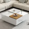 okwish Couchtisch quadratischer, Hochglanz Beistelltisch Produktbild-Vorschau 1