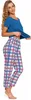 Zweiteiliges Pyjama-Set für Damen mit Spitzenbluse und Produktbild-Vorschau 4