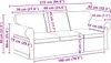 vidaXL Sofa Kremowa 215 x 82 x 80 cm Tkanina Podgląd zdjęcia produktu 8