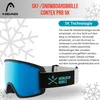 A ski/snowboard goggle with marketing text and graphics. Anteprima dell’immagine prodotto