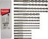 A set of Makita SDS-Plus drill bits displayed next to their packaging. Náhľad obrázku produktu