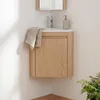Meuble lave-mains LISA d'angle suspendu avec vasque résine Voir les images du produit 1