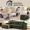 VASAGLE Modulares Sofa, Ecksofa mit Liege links, 242 cm Produktbild-Vorschau 3