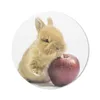 MuchoWow® Mauspad Mousepad Kaninchen - Baby - Apfel 20x20 Produktbild-Vorschau 1