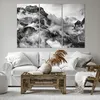 Bild auf Leinwand - Leinwandbild - Berge Nebel Gipfel - Produktbild-Vorschau 6