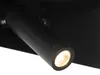 Moderne Wandleuchte Schwarz inkl  LED mit USB Thijs Produktbild-Vorschau 4