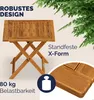 CASARIA® Stolik boczny drewniany W pełni zmontowany Podgląd zdjęcia produktu 4