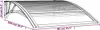 vidaXL Türvordach Schwarz 100 x 75 cm Polycarbonat Produktbild-Vorschau 9