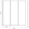 vidaXL Parete doccia nera 132 x 2 x 140 cm in alluminio e Anteprima dell’immagine prodotto 8