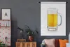 MuchoWow® Wandteppich Wandbehang Krug mit Bier auf weißem Produktbild-Vorschau 5
