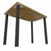 Underside view of a wooden desk with four black legs. Produktbild-Vorschau
