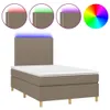 Boxspringbett mit Matratze & LED Taupe 120x200 cm Stoff Produktbild-Vorschau 1