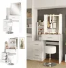 Coiffeuse Vicco Lisca Blanc 80cm avec miroir LED et Voir les images du produit 2