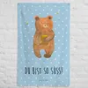 Mr. & Mrs. Panda Wandbild Bär Honig - Blau Pastell - Produktbild-Vorschau 5