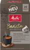 A box of Melitta Barista Ristretto coffee capsules, showing a stylized illustration of a barista and a cup of coffee. Produktbild-Vorschau