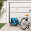 vidaXL Fahrradanhänger Hunde Blau Oxford-Gewebe und Eisen Produktbild-Vorschau 2