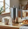 WELLHAUS Kaffeebereite French Press 1 Liter - Edelstahl Produktbild-Vorschau 2