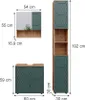Badmöbel-Set Vicco Irma Grün/Goldkraft Eiche 3 Teile, mit Produktbild-Vorschau 7
