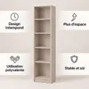 SELO Bibliothèque moderne 50 x 31 x 183 cm – Cachemire – 5 Voir les images du produit 6