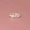 925 Sterling Silber Schmetterling Ring Zirkonia Rose Produktbild-Vorschau 3