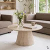 Couchtisch rund RUDA Ø 85 cm - Travertin Beige Produktbild-Vorschau 1