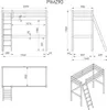 Vipack Hochbett mit Liegefläche 90 x 200 cm und großer Produktbild-Vorschau 6