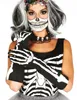 Guantes largos con diseño de calavera, color  y blanco - Vista previa de la imagen del producto 2