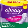 The image shows the packaging of Always Discreet sanitary pads. Náhľad obrázku produktu