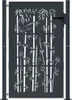 vidaXL Gartentor Anthrazit 100x125 cm Stahl Bambus-Design Produktbild-Vorschau 3