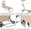tectake® Aluminium Sonnenliege Lorella gepolstert, klappbar Produktbild-Vorschau 4